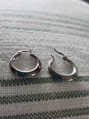 Classic Silver Hoop Earrings - Polished Silver